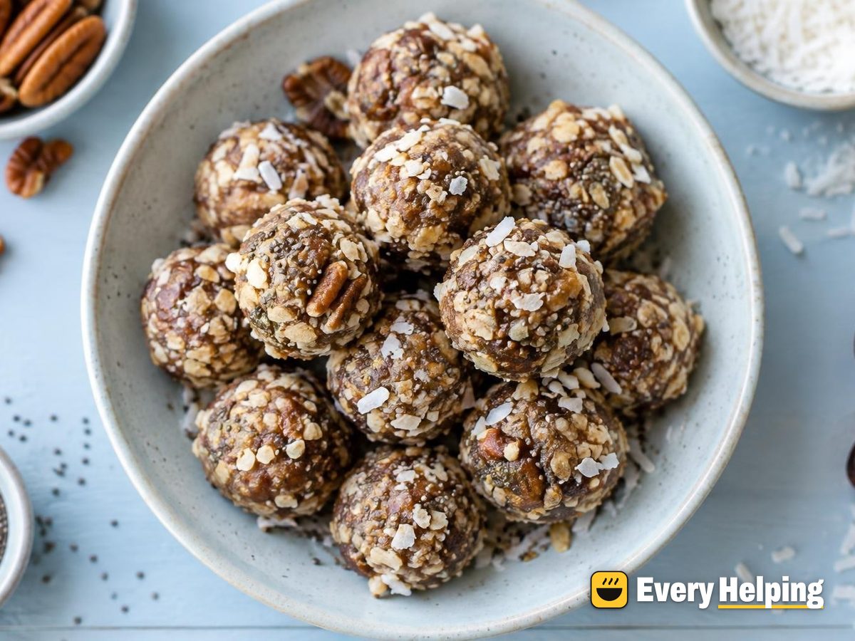 Coconut Pecan Chia Energy Bites