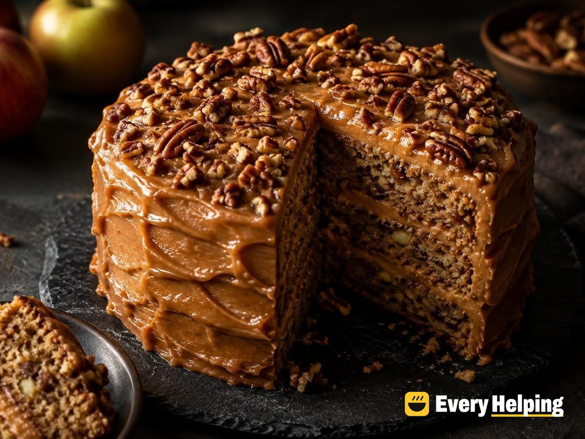 Apple Spice Layer Cake with Caramel Frosting