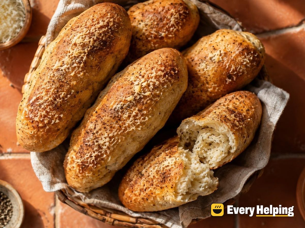 Parmesan Black Pepper Spelt Hot Dog Buns