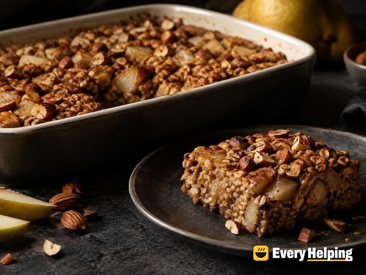 Cinnamon Pear Almond Chia Oat Bars