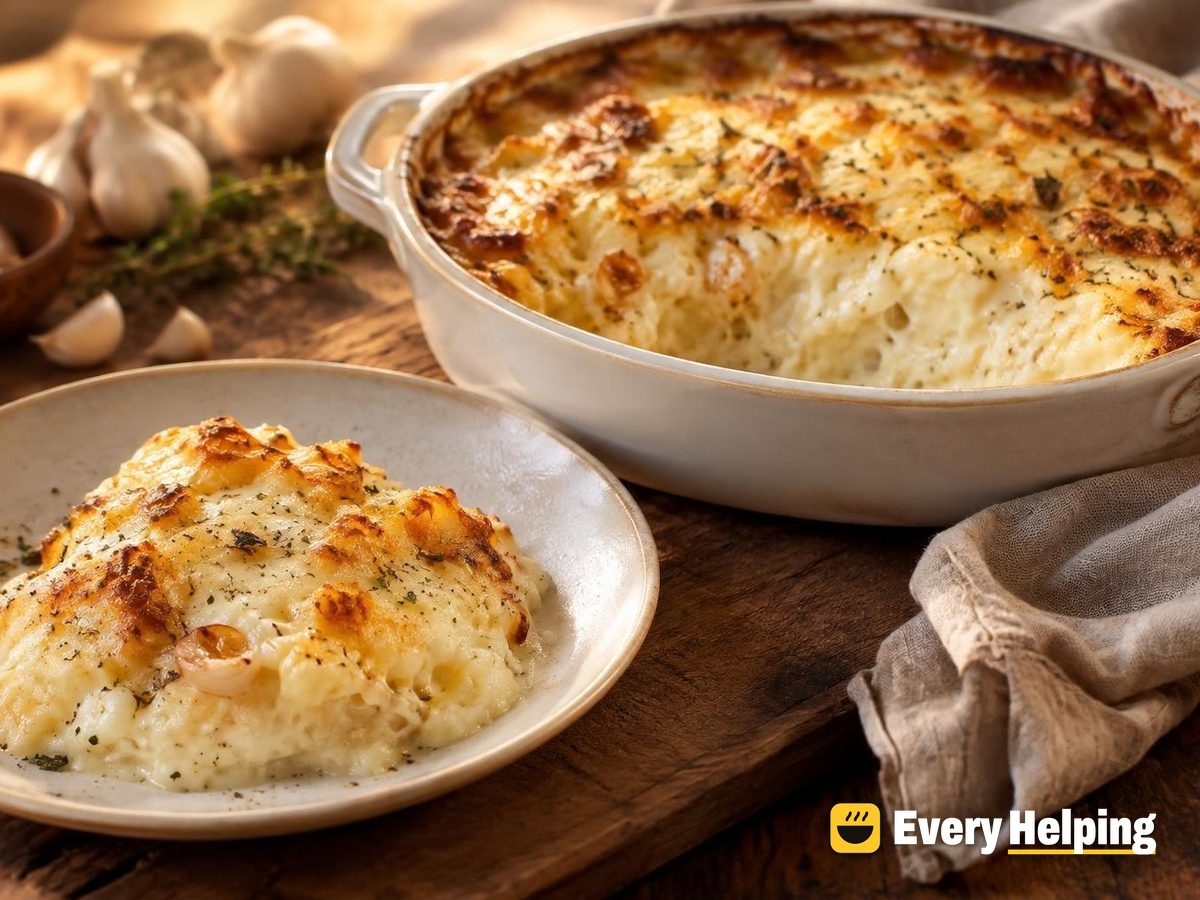 Roasted Garlic Cream Cheese Mozzarella Gratin Sauce