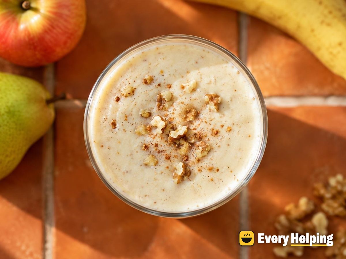 Frosty Apple Pear Cardamom Honey Smoothie