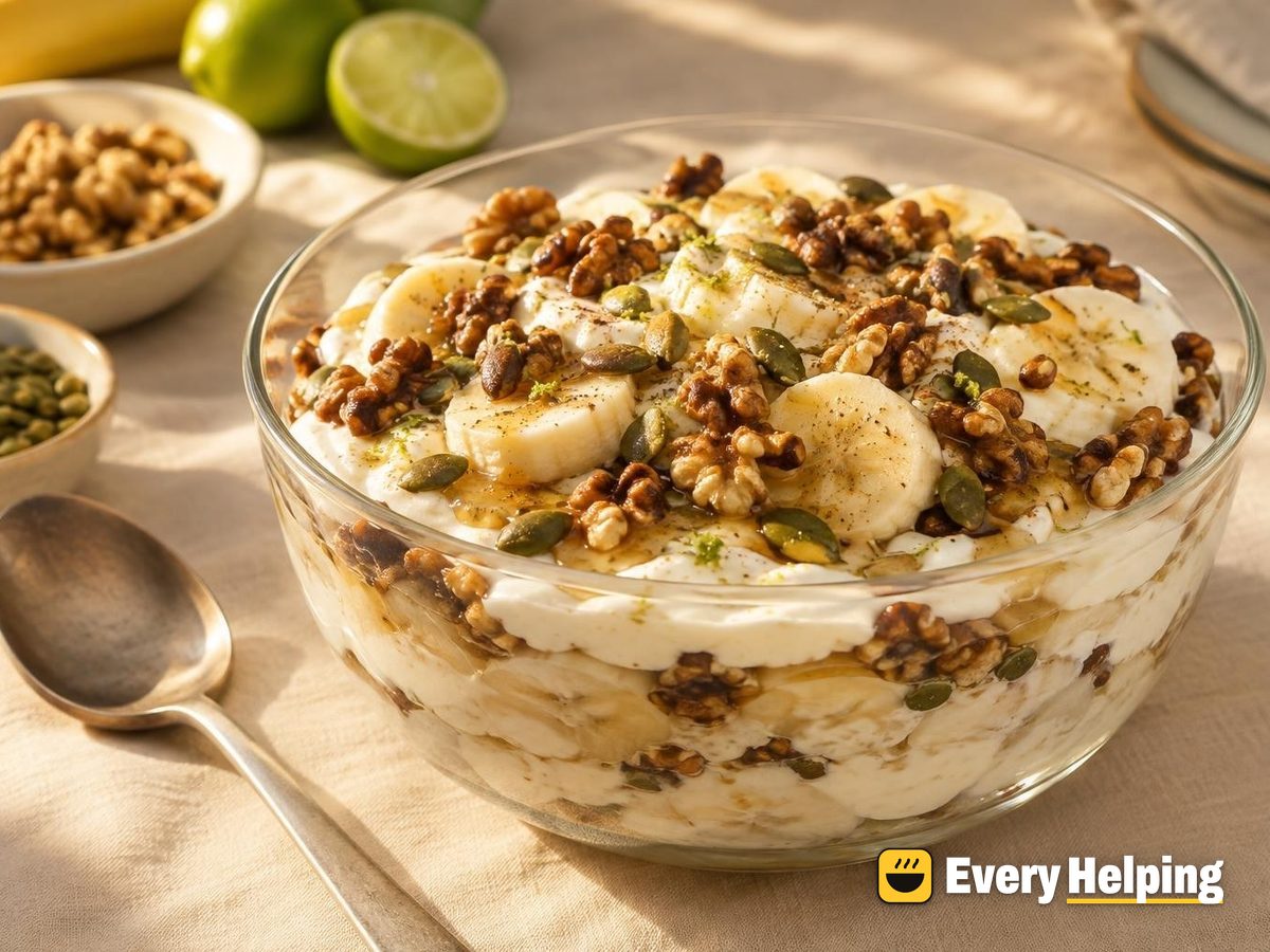 Maple Walnut Banana Yogurt Parfaits with Cardamom