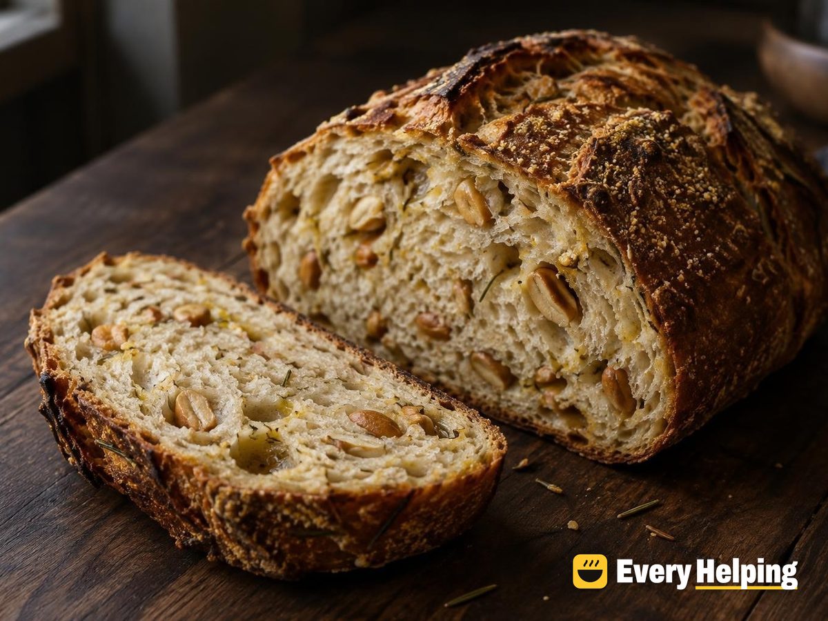 Roasted Peanut Olive Oil Sourdough Batard