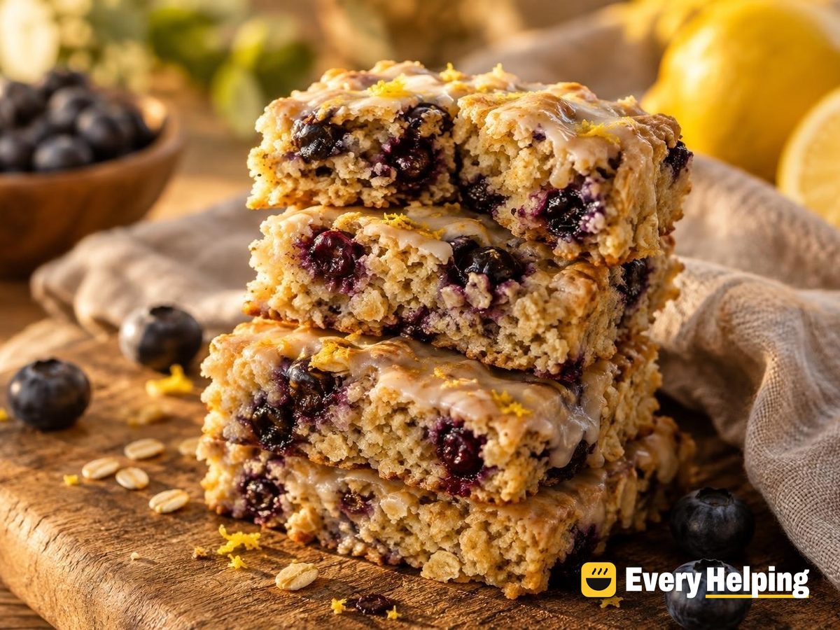 Lemon Blueberry Yogurt Oat Bars