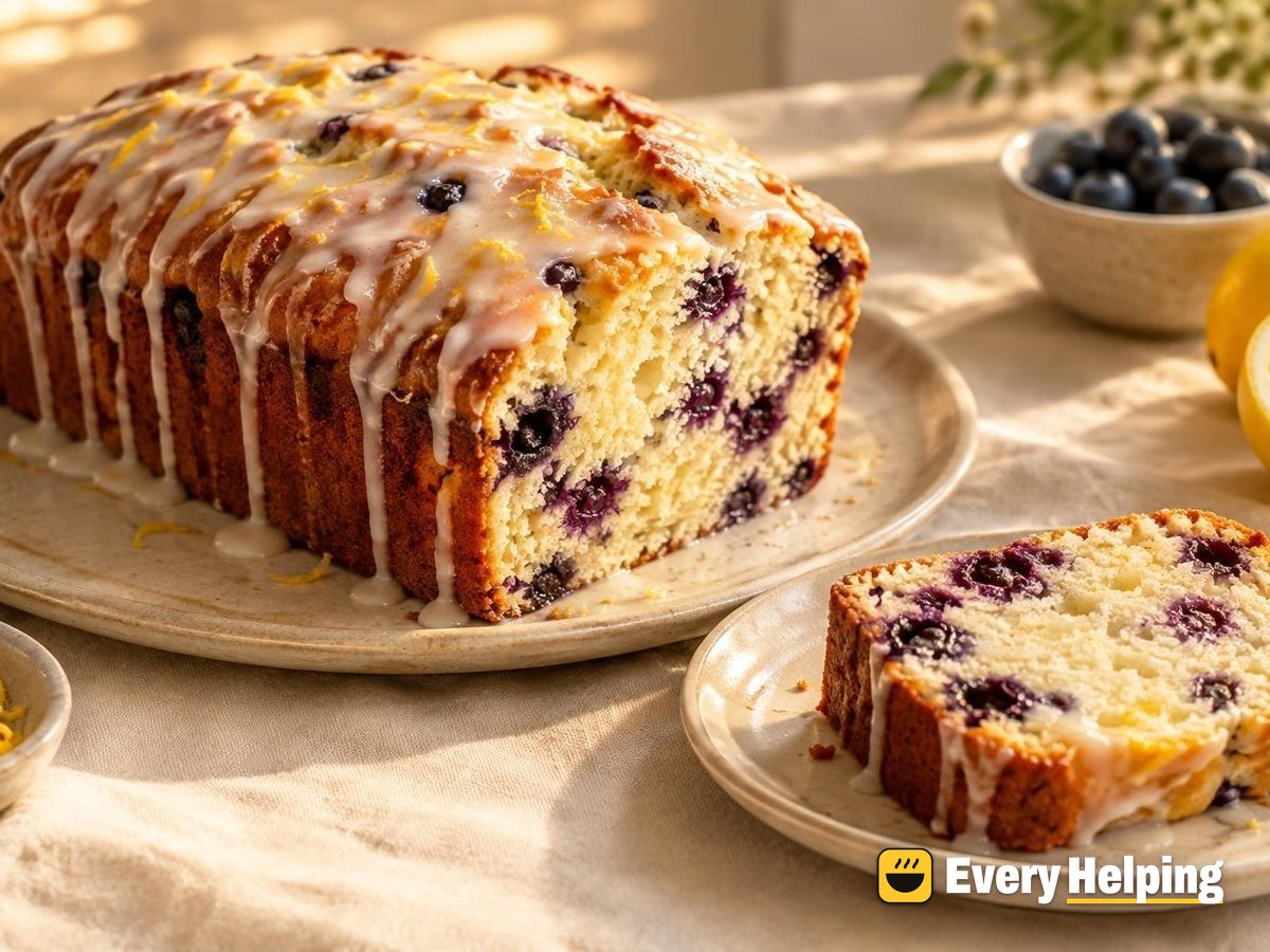 Lemon Blueberry Yogurt Loaf Cake