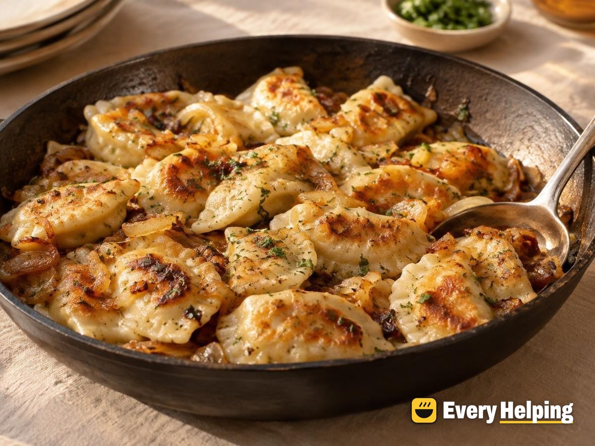 Farmer's Cheese Pierogi with Browned Onion Butter