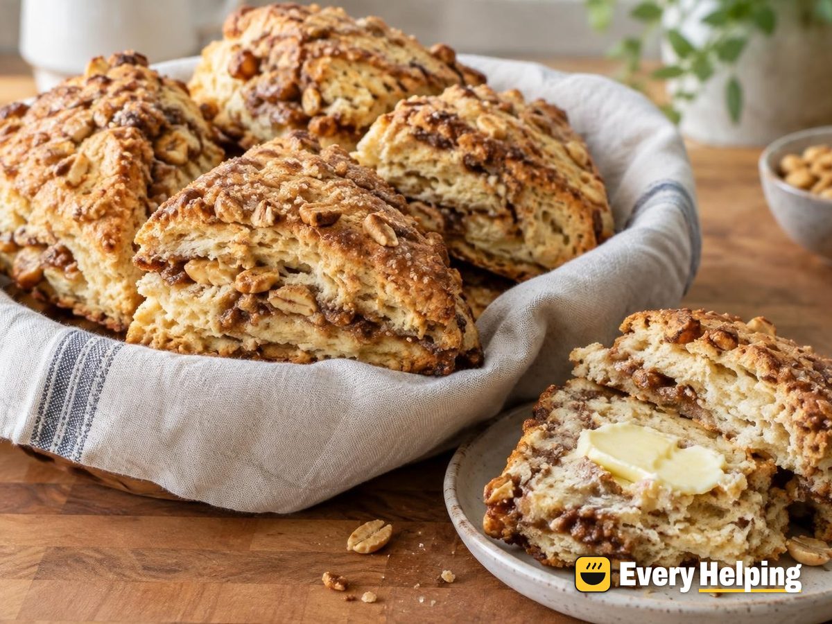 Peanut Butter Cinnamon Swirl Scones
