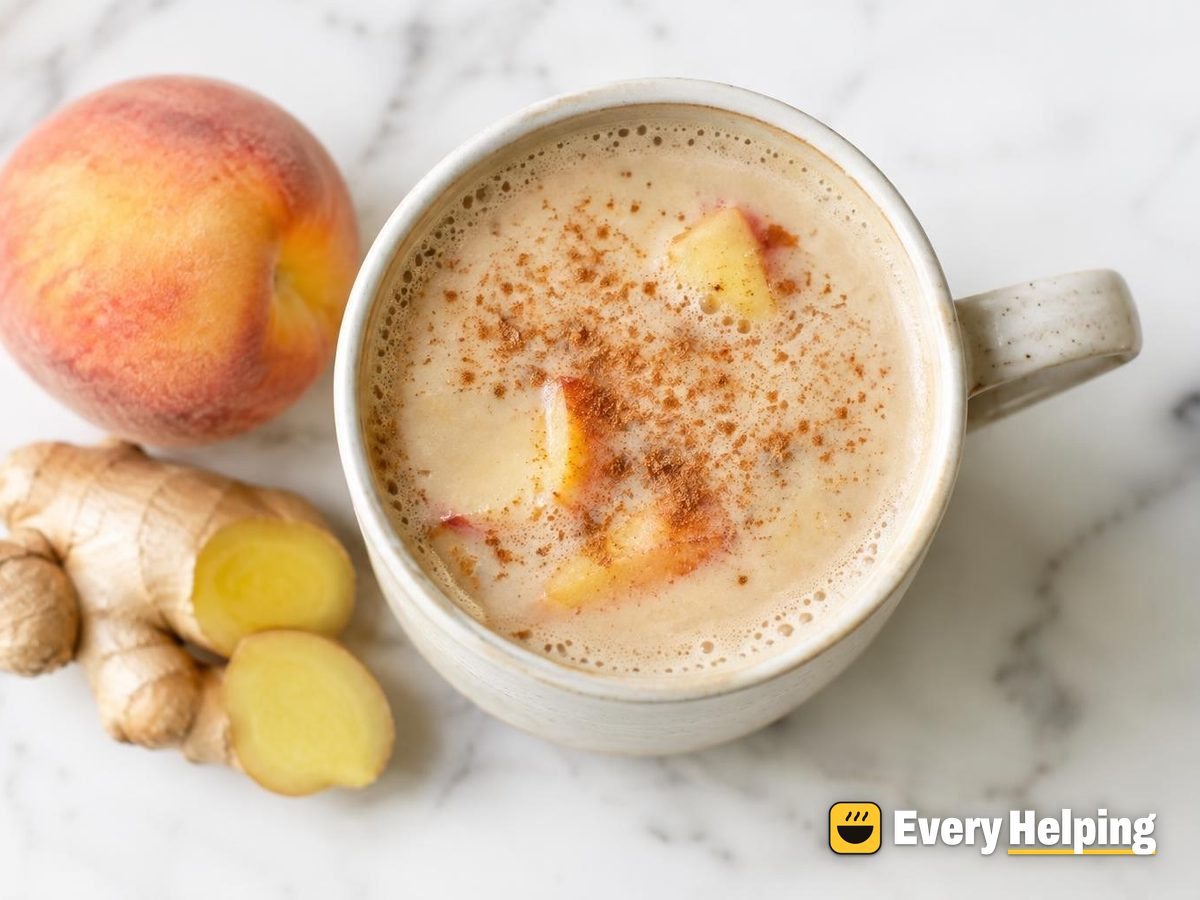 Warm Peach Ginger Herbal Soy Latte
