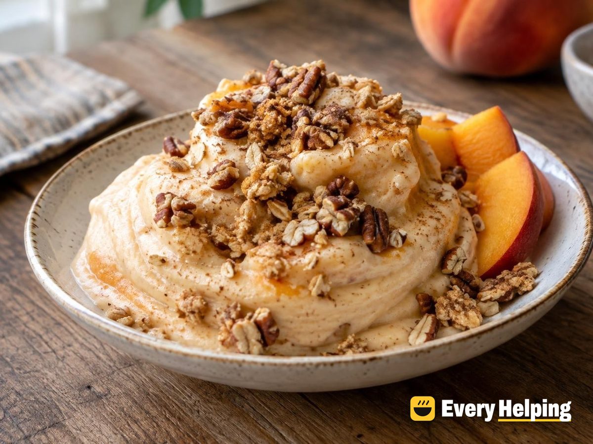 Peach Cobbler Banana Nice Cream