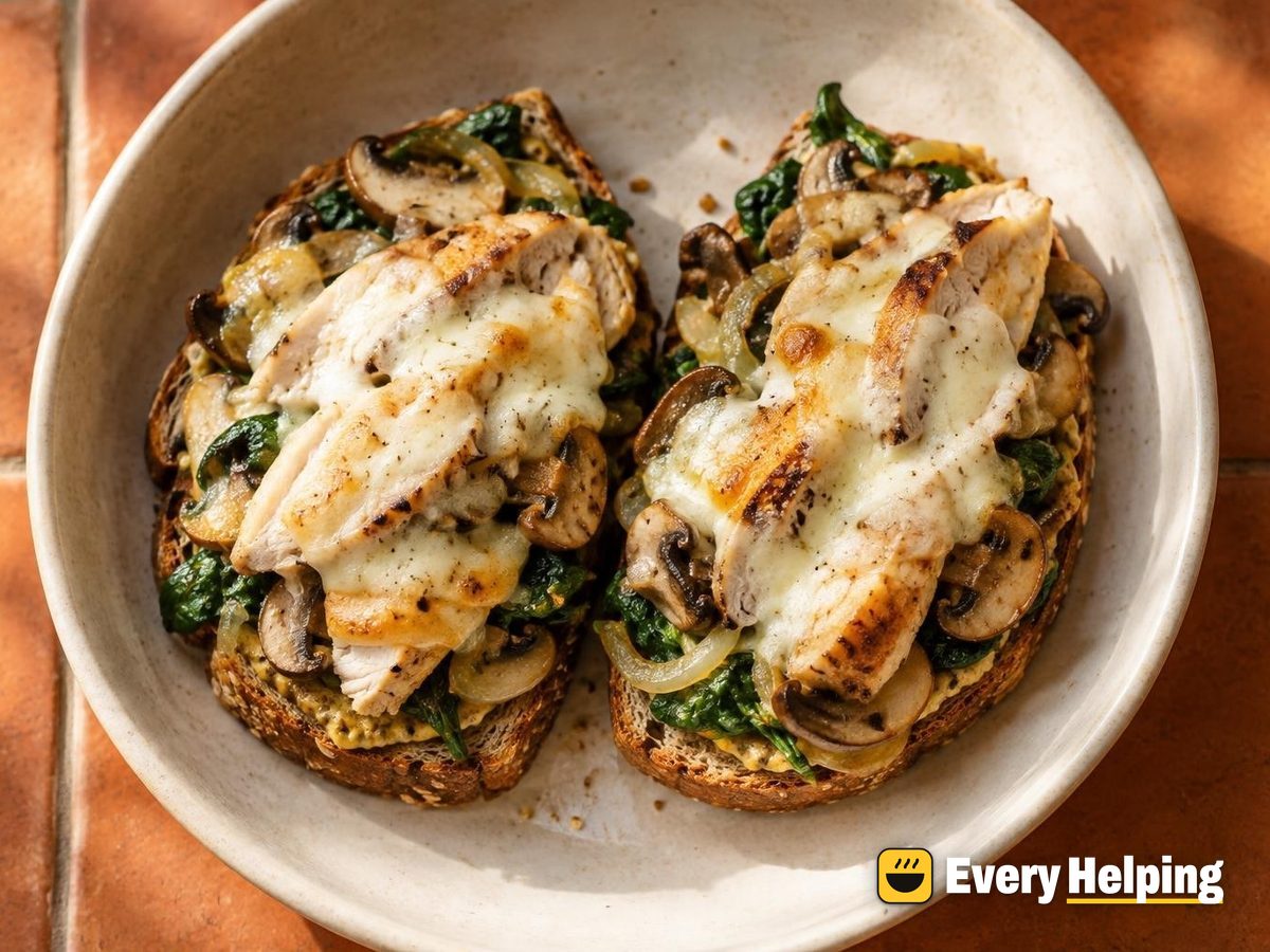 Open-Face Turkey, Mushroom and Mustard Melts