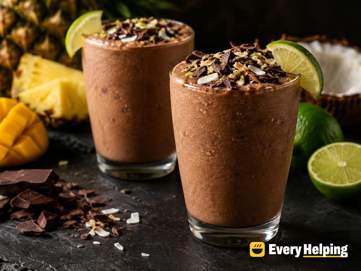 Tropical Chocolate Coconut Lime Smoothie