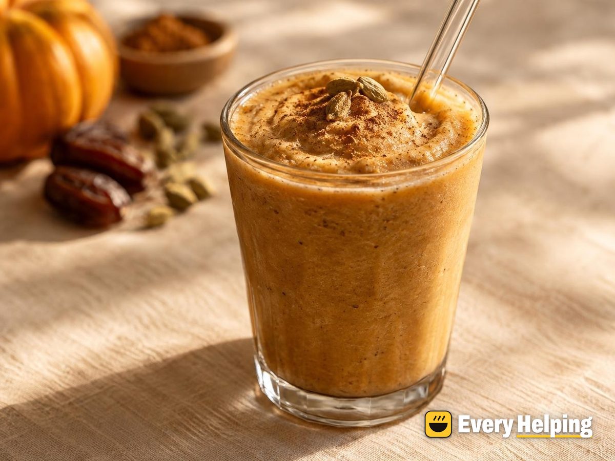 Blended Pumpkin Cardamom Cold Brew Shake