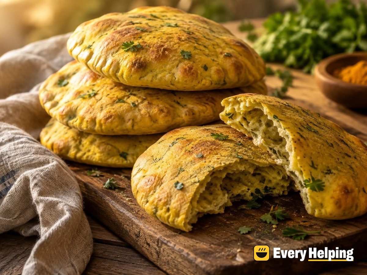 Turmeric-Cumin Herb Pita Pockets