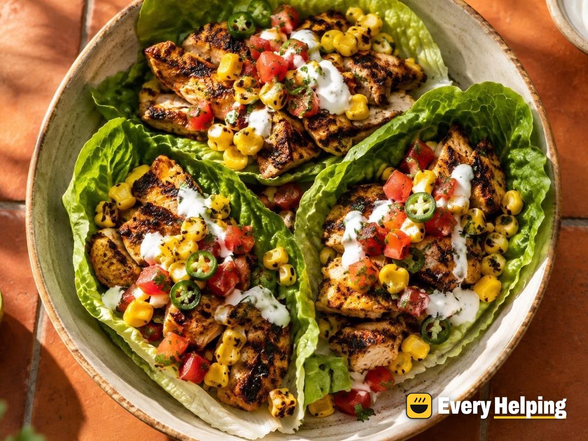 Grilled Lime-Cumin Chicken Thigh Lettuce Wraps