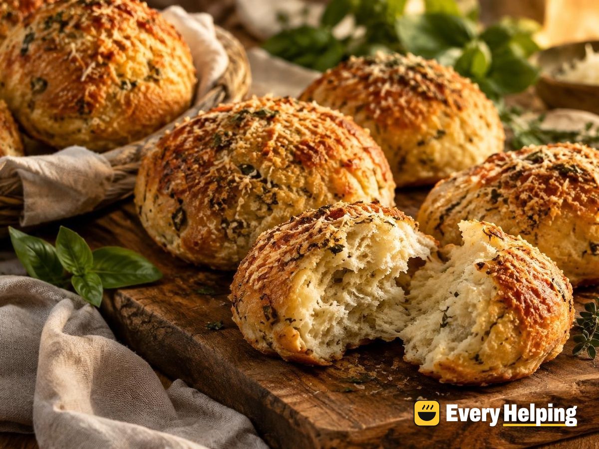 Parmesan Basil Garlic Burger Buns