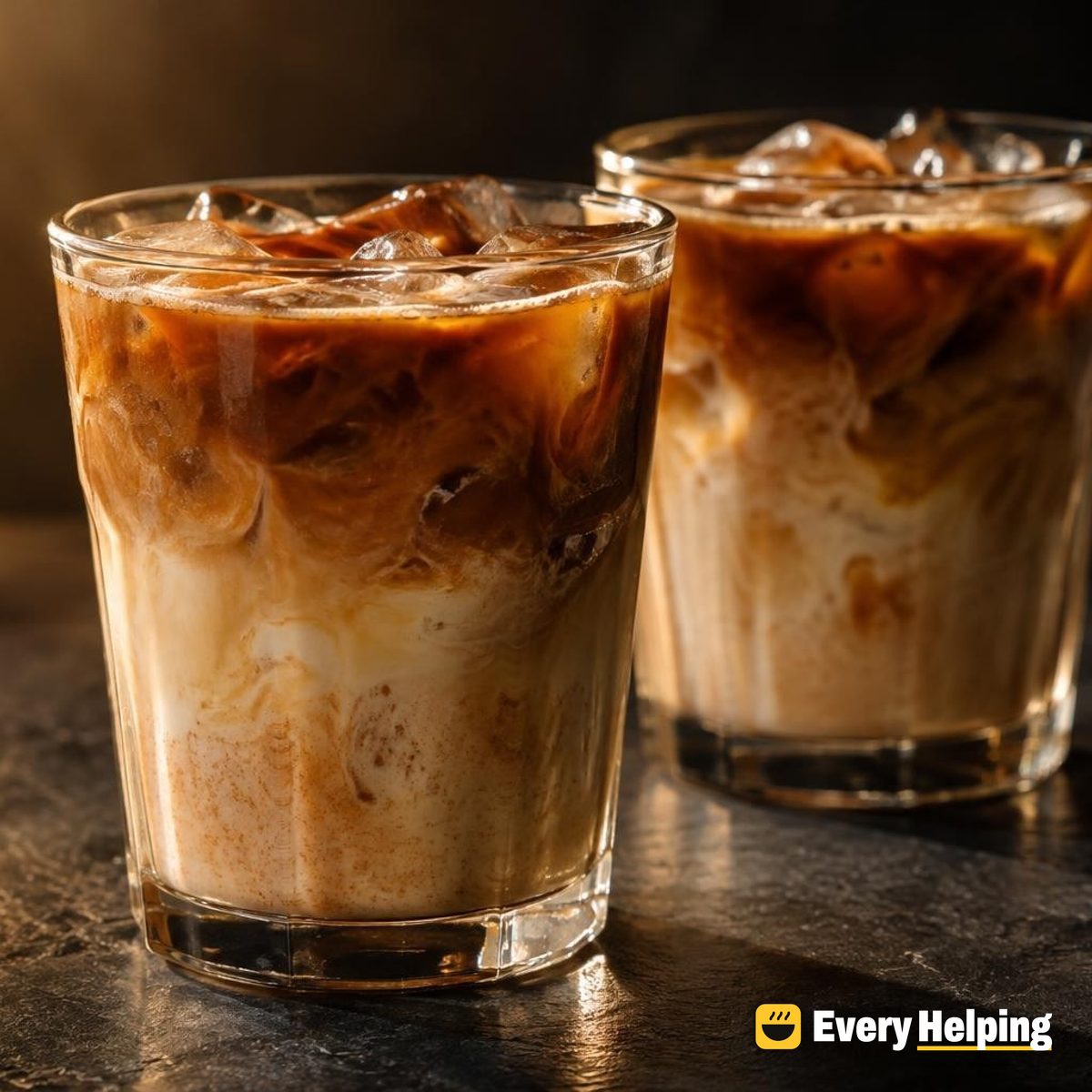 Iced Coconut Cinnamon Syrup Latte