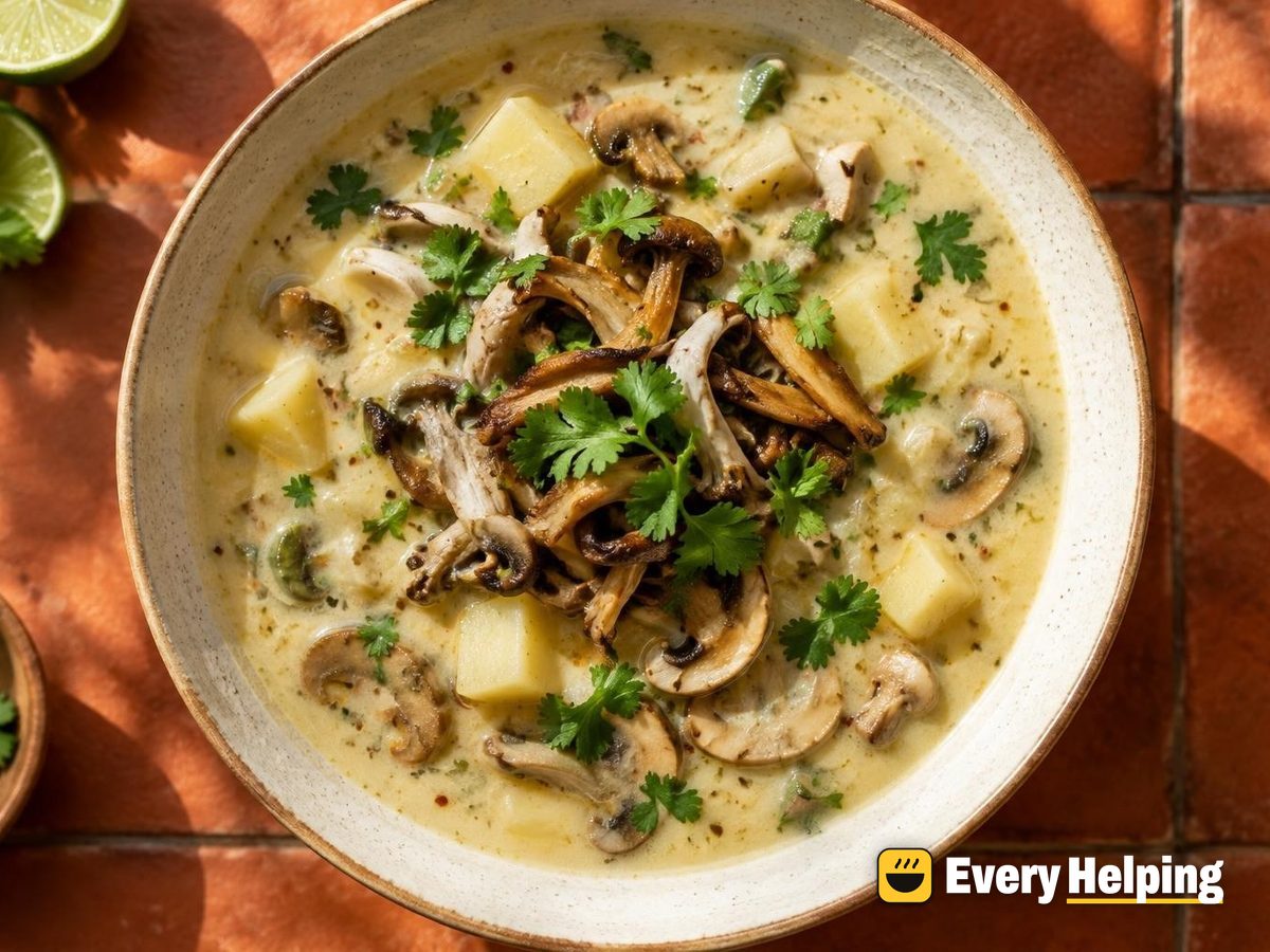 Thai-Style Coconut Mushroom Potato Soup