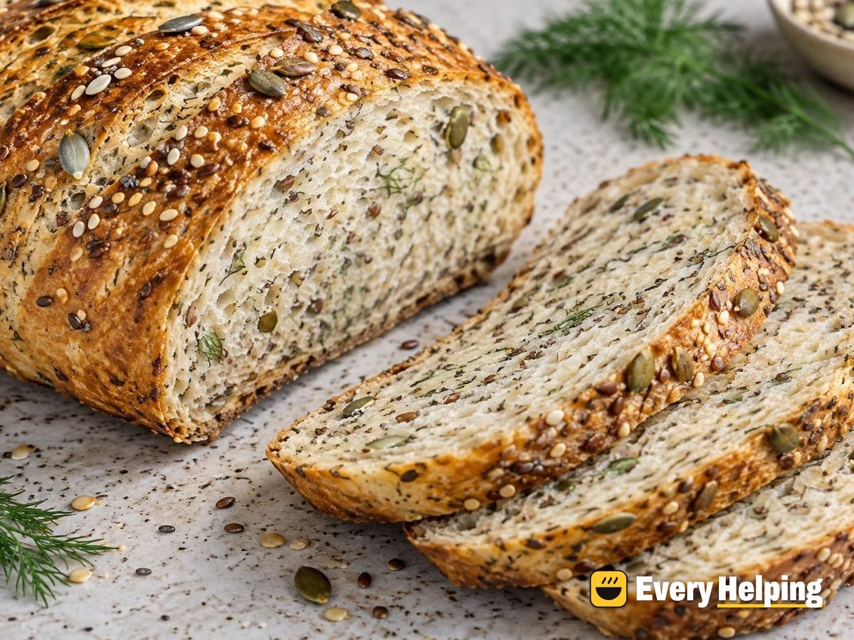 Soft Dill and Onion Seeded Sourdough Batard
