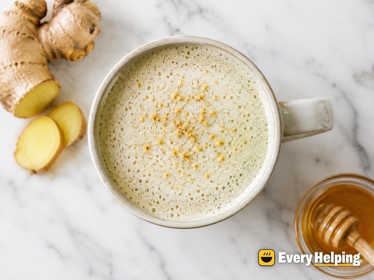 Ginger Honey Green Tea Almond Latte