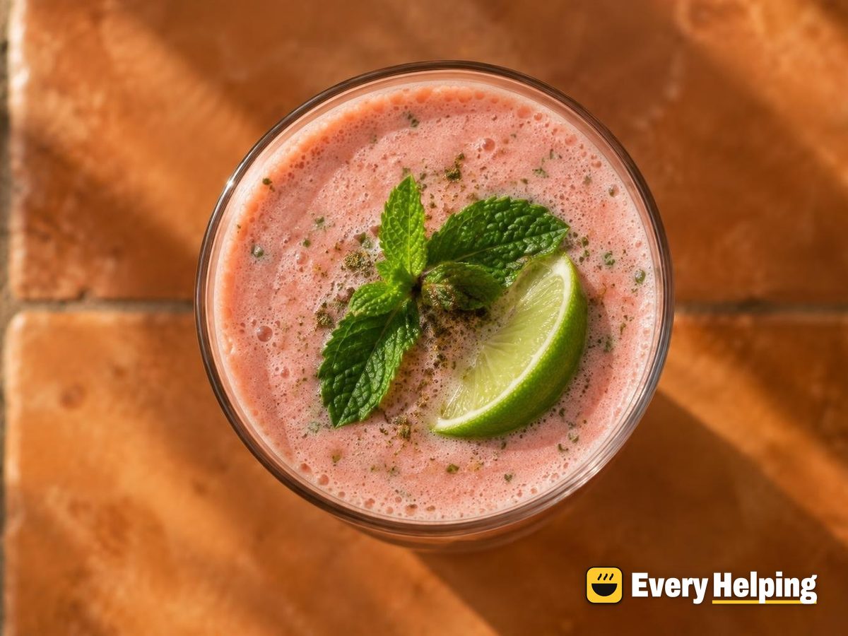 Salted Watermelon Mint Lassi with Lime