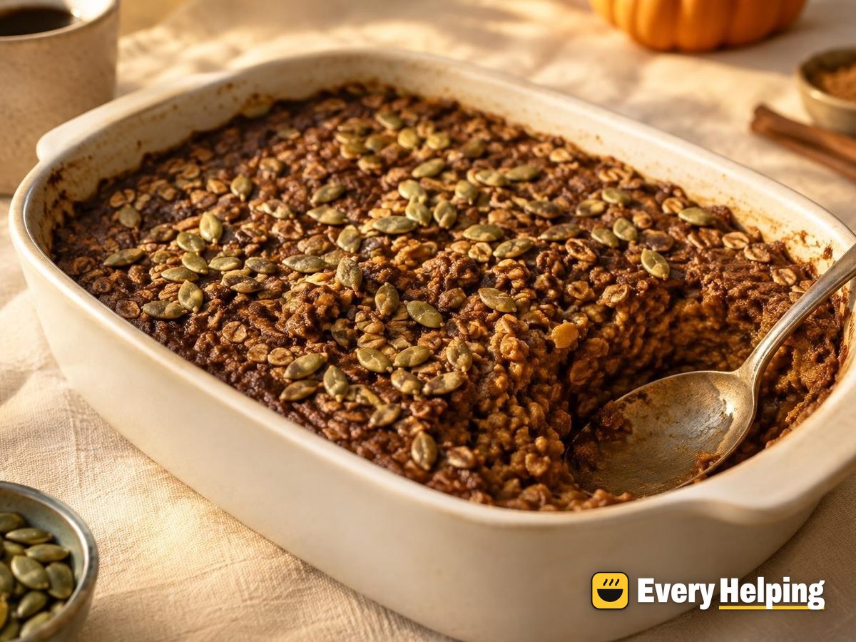 Mocha Pumpkin Spice Baked Oatmeal
