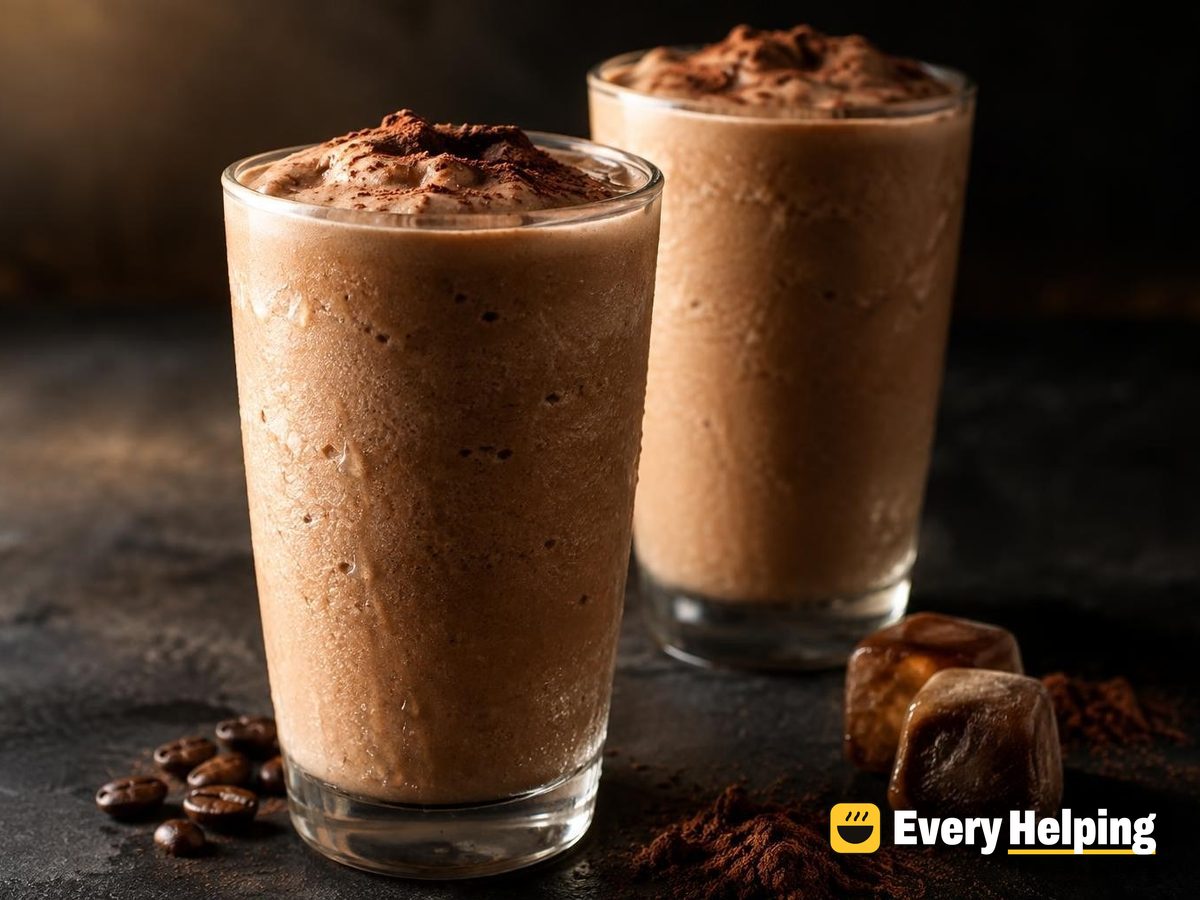 Frozen Mocha Coffee Ice Cube Protein Shake