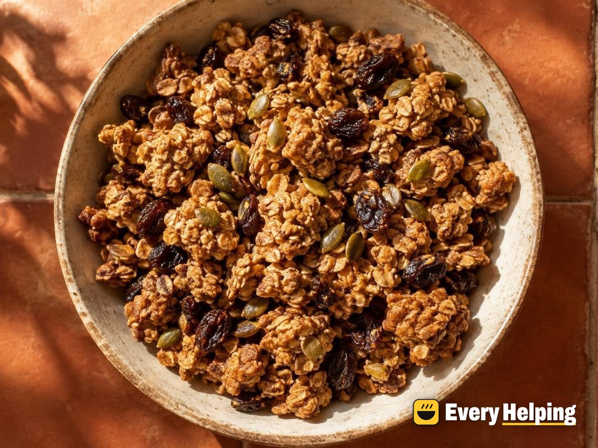 Tahini Cardamom Cinnamon Raisin Granola Clusters