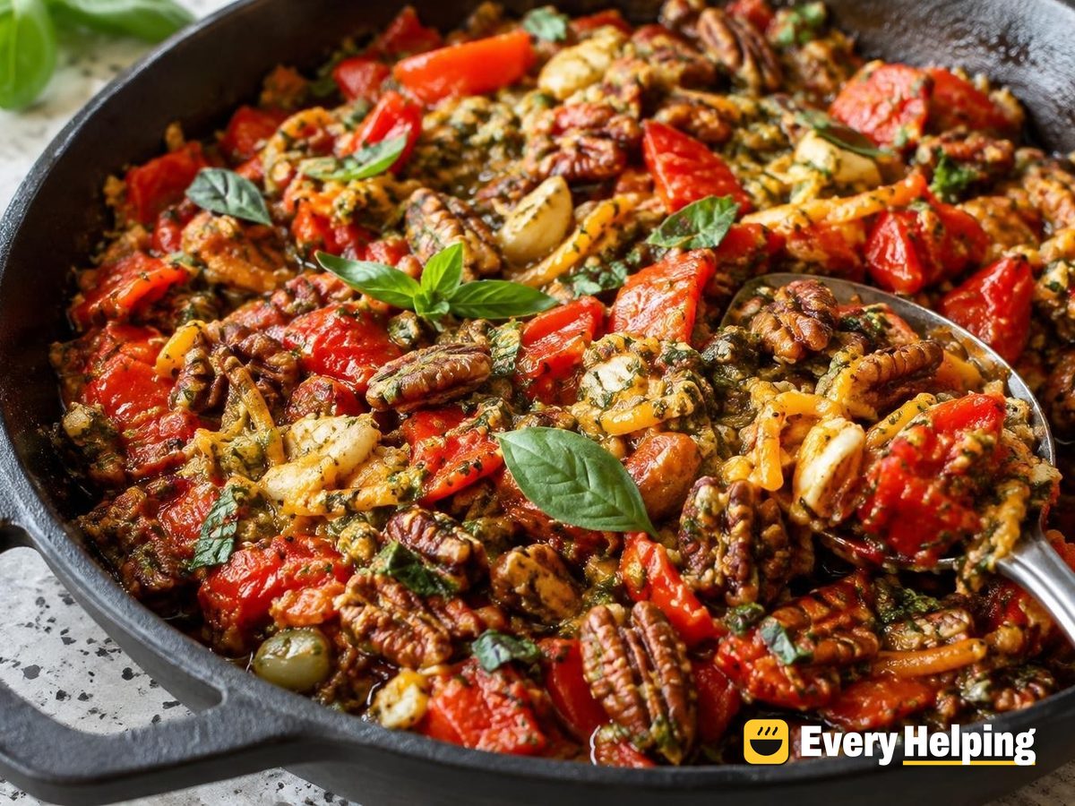 Smoky Skillet Pepper Pesto with Pecans