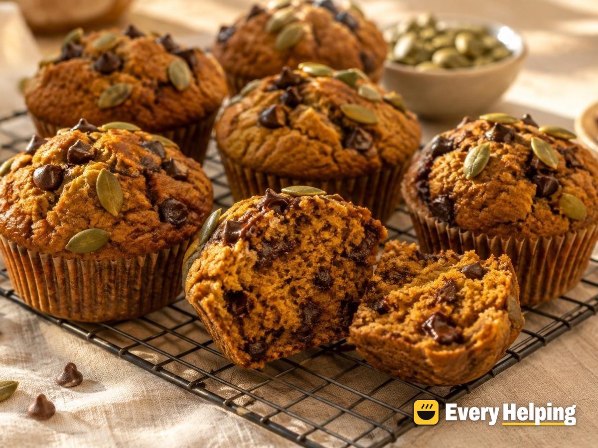 Spiced Pumpkin Chocolate Chip Muffins