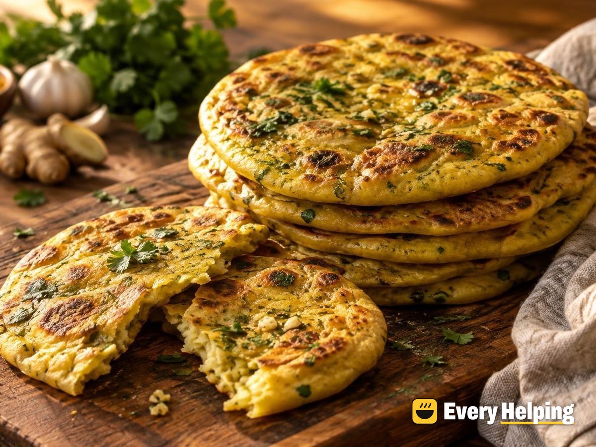 Turmeric Ginger Garlic Skillet Flatbreads