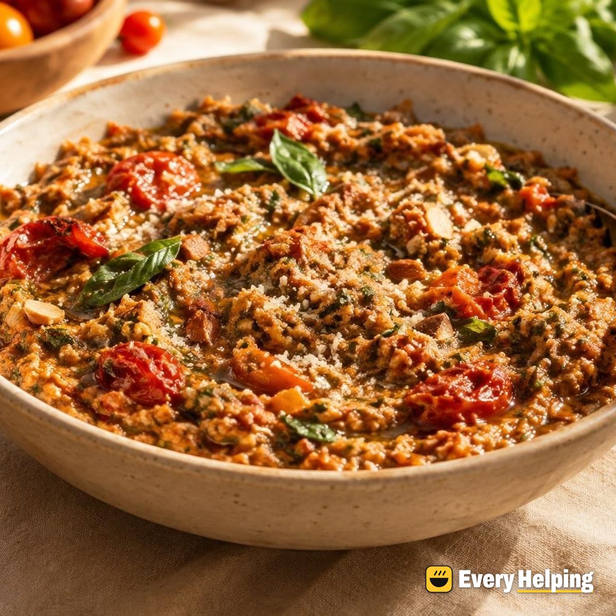 Roasted Garlic Sun-Kissed Tomato Parmesan Pesto