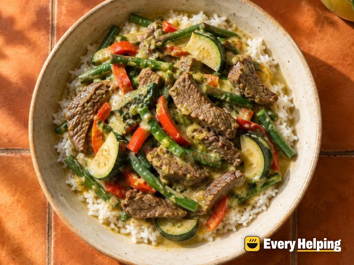 Thai-Style Coconut Beef and Green Bean Curry
