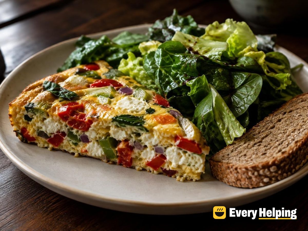 Italian Pepper-Onion Frittata with Arugula-Style Greens