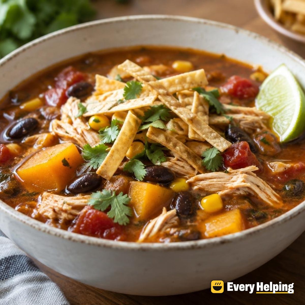 Chicken Tortilla Soup with Butternut Squash
