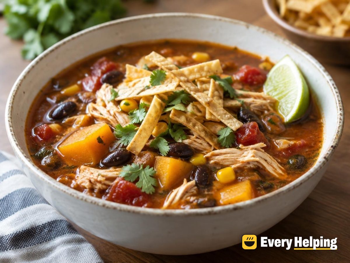 Chicken Tortilla Soup with Butternut Squash