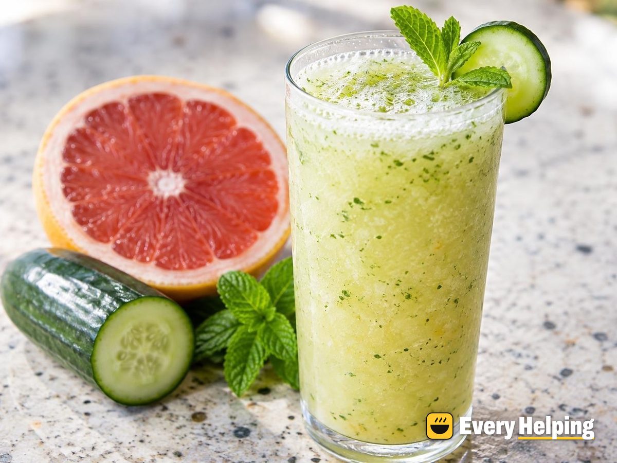 Grapefruit Cucumber Mint Honey Sparkler