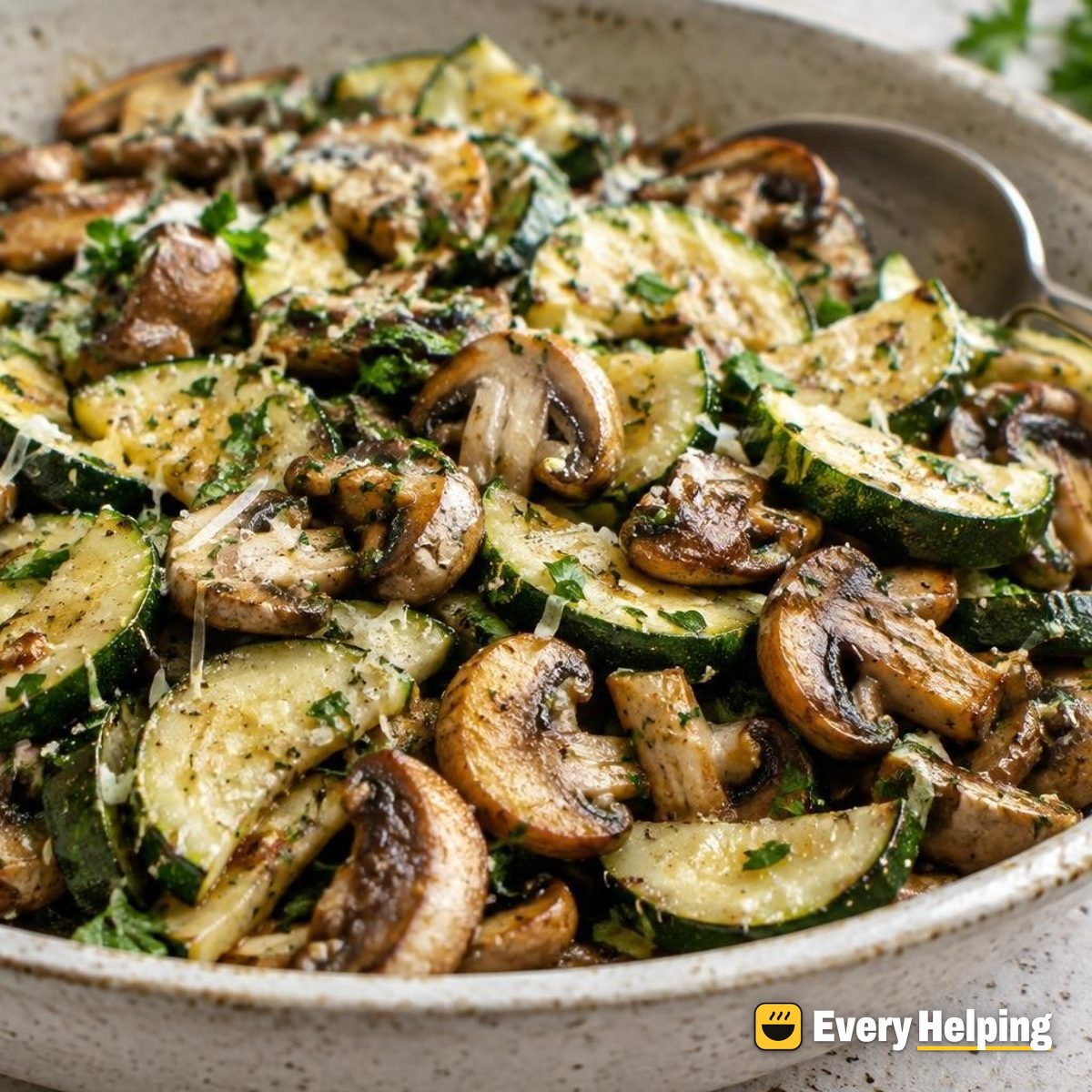 Sautéed Zucchini and Mushrooms with Parmesan