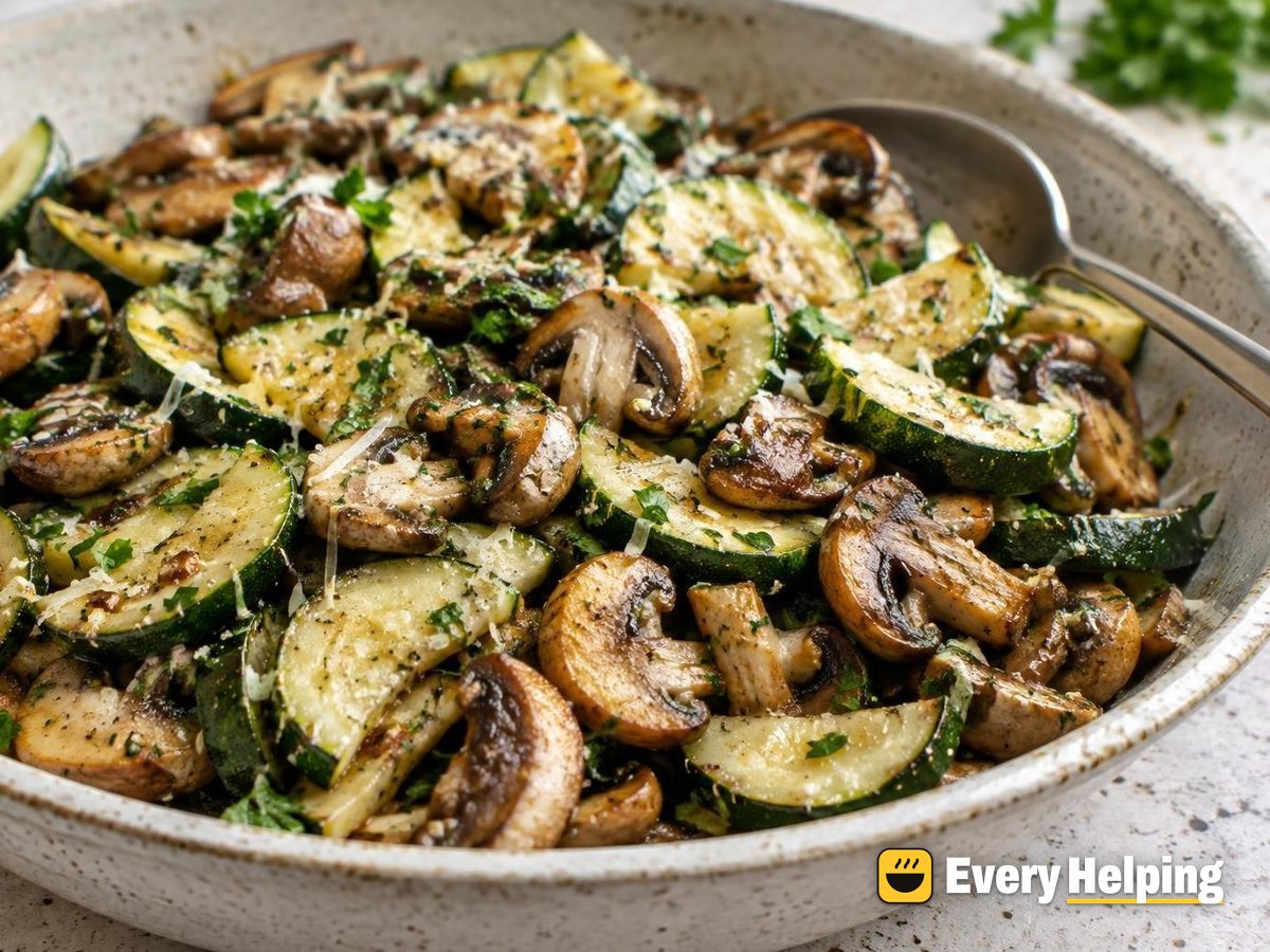 Sautéed Zucchini and Mushrooms with Parmesan