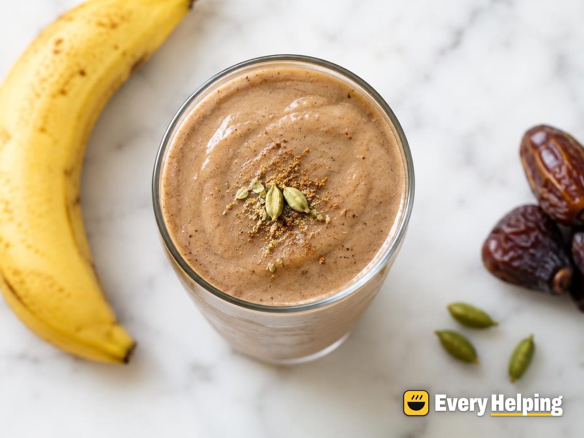 Cardamom Banana Date Cold Brew Smoothie