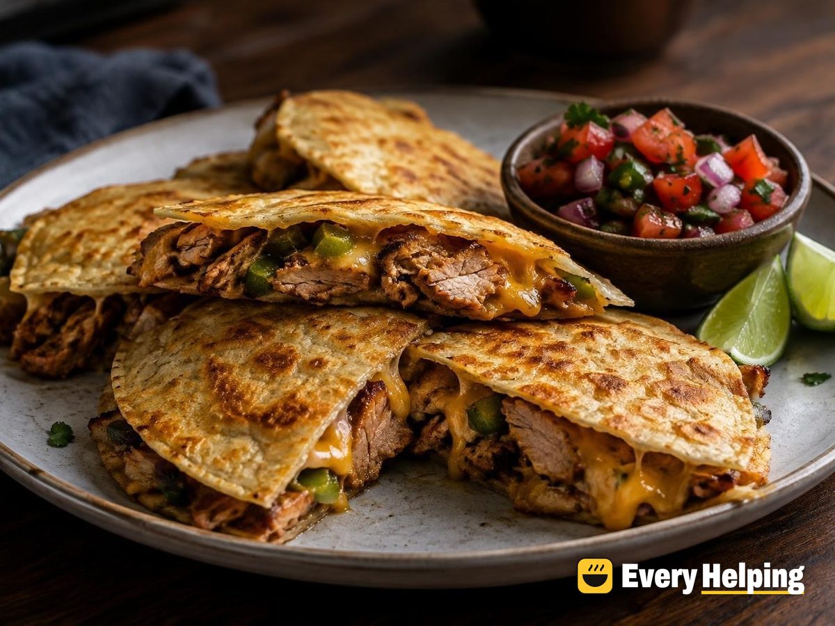 Chipotle-Style Pork Tenderloin Quesadillas with Pico