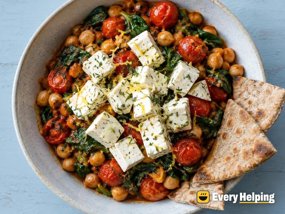 Lemon-Dill Queso Blanco with Smoky Chickpeas