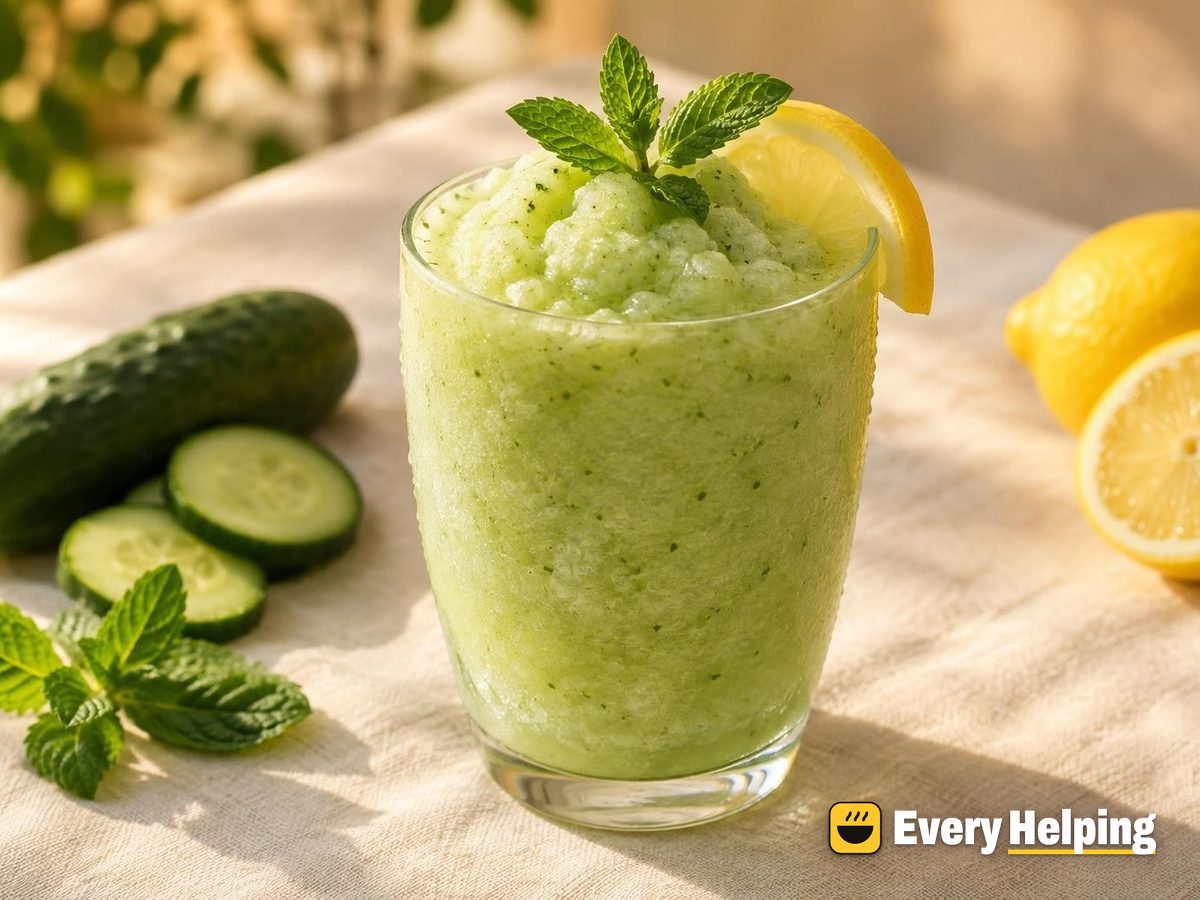 Frosty Cucumber Mint Lemonade Slush