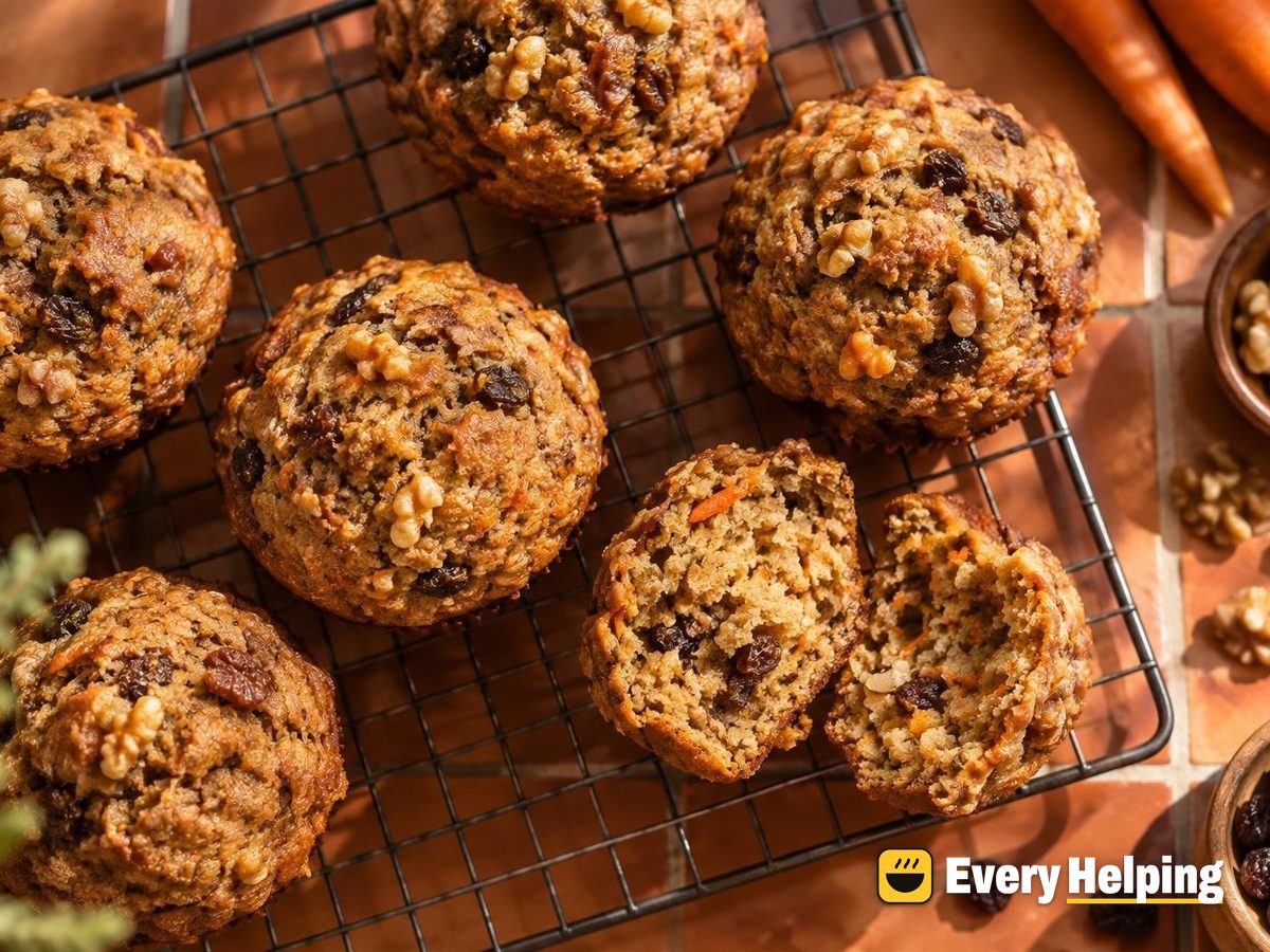 Morning Glory Carrot Walnut Muffins
