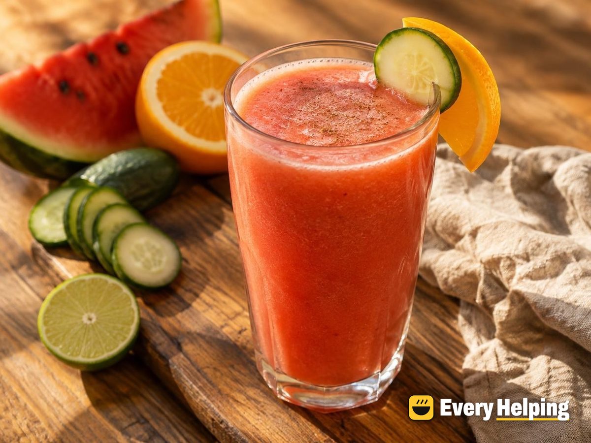 Watermelon-Orange Agua Fresca with Cucumber