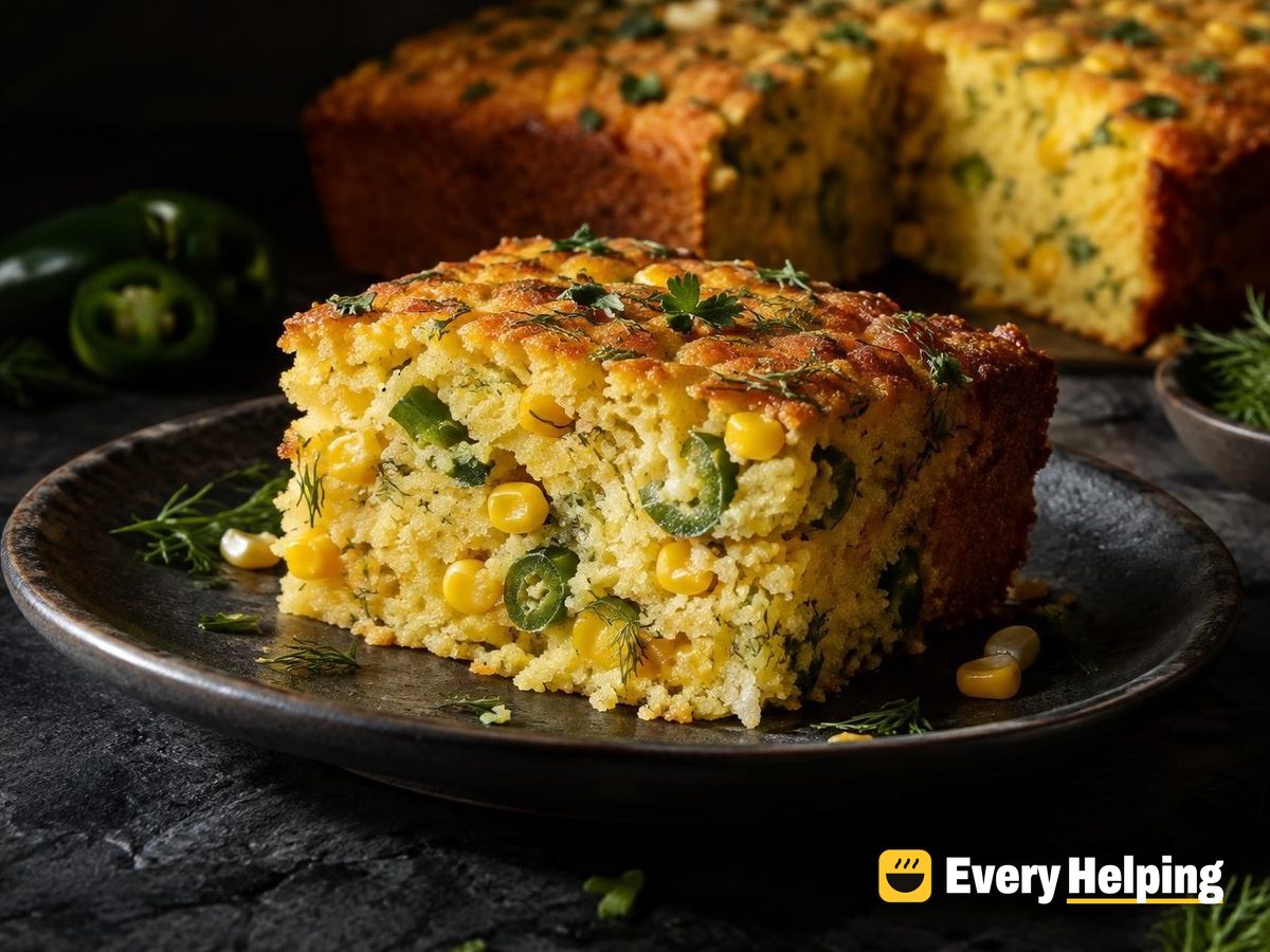 Jalapeño Sweet Corn Cornbread with Dill