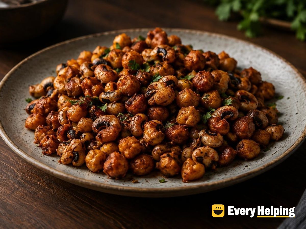 Smoky Cumin Roasted Chickpeas and Black-Eyed Peas