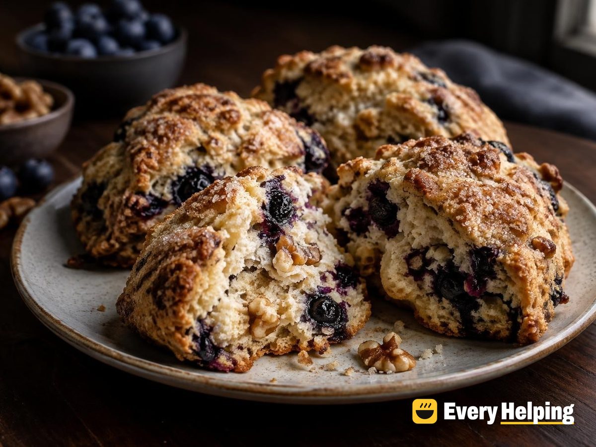 Blueberry Toasted Walnut Scones