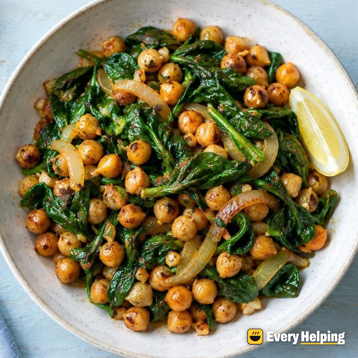 Smoky Sautéed Spinach with Chickpeas