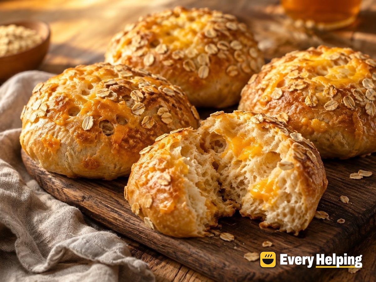 Honey Oat Porridge Cheddar Burger Buns